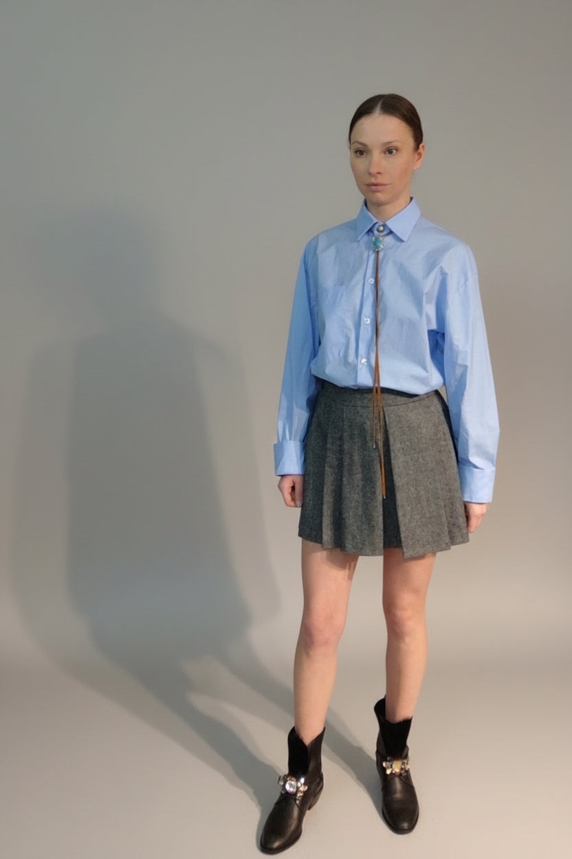 Skjorte med bolo-slips i westernstil