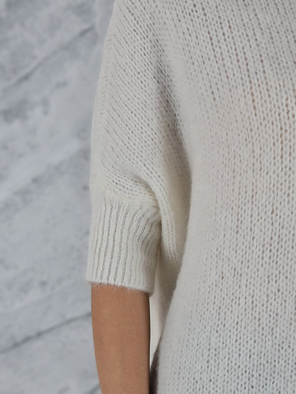 Oversized genser med trekvart ermer