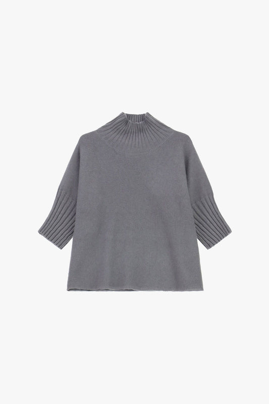 Turtleneck-genser med albuelange ermer