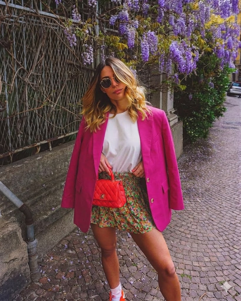 Oversized Blazer med Bomull