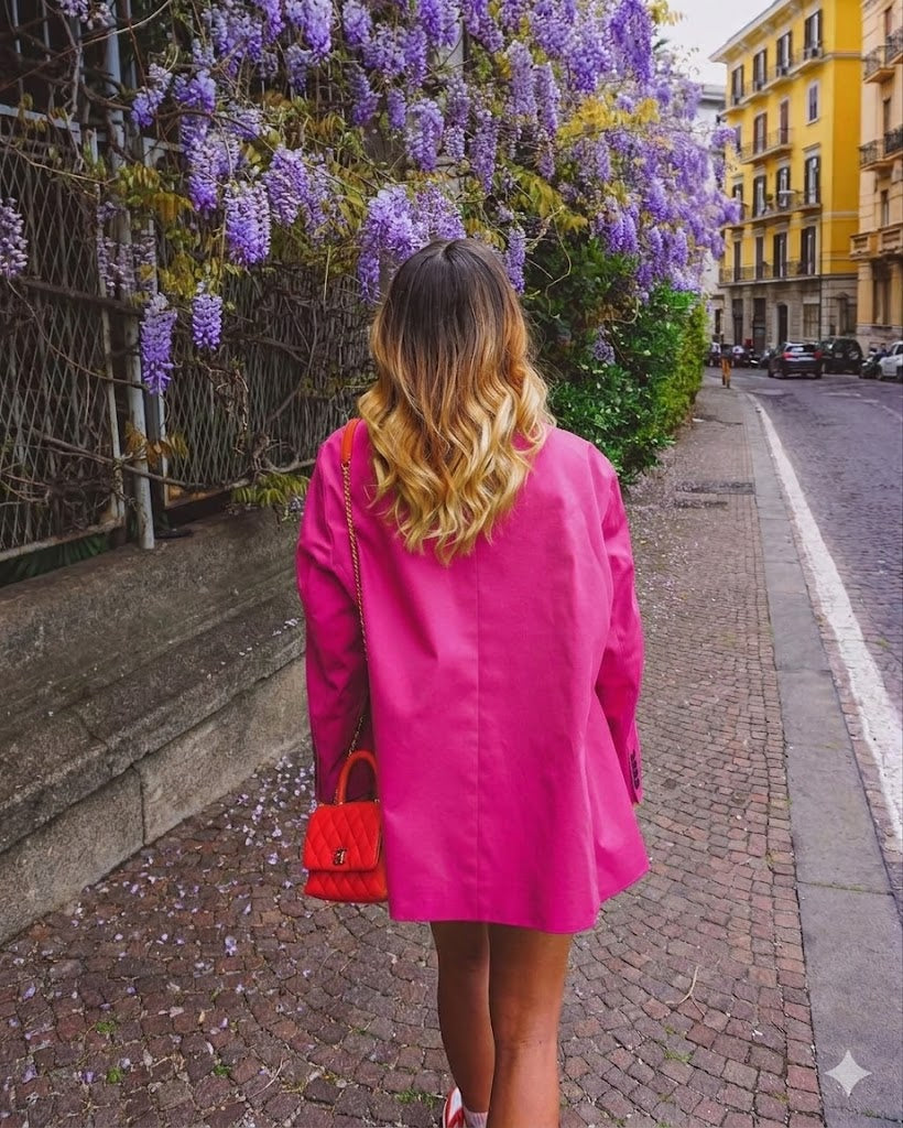 Oversized Blazer med Bomull