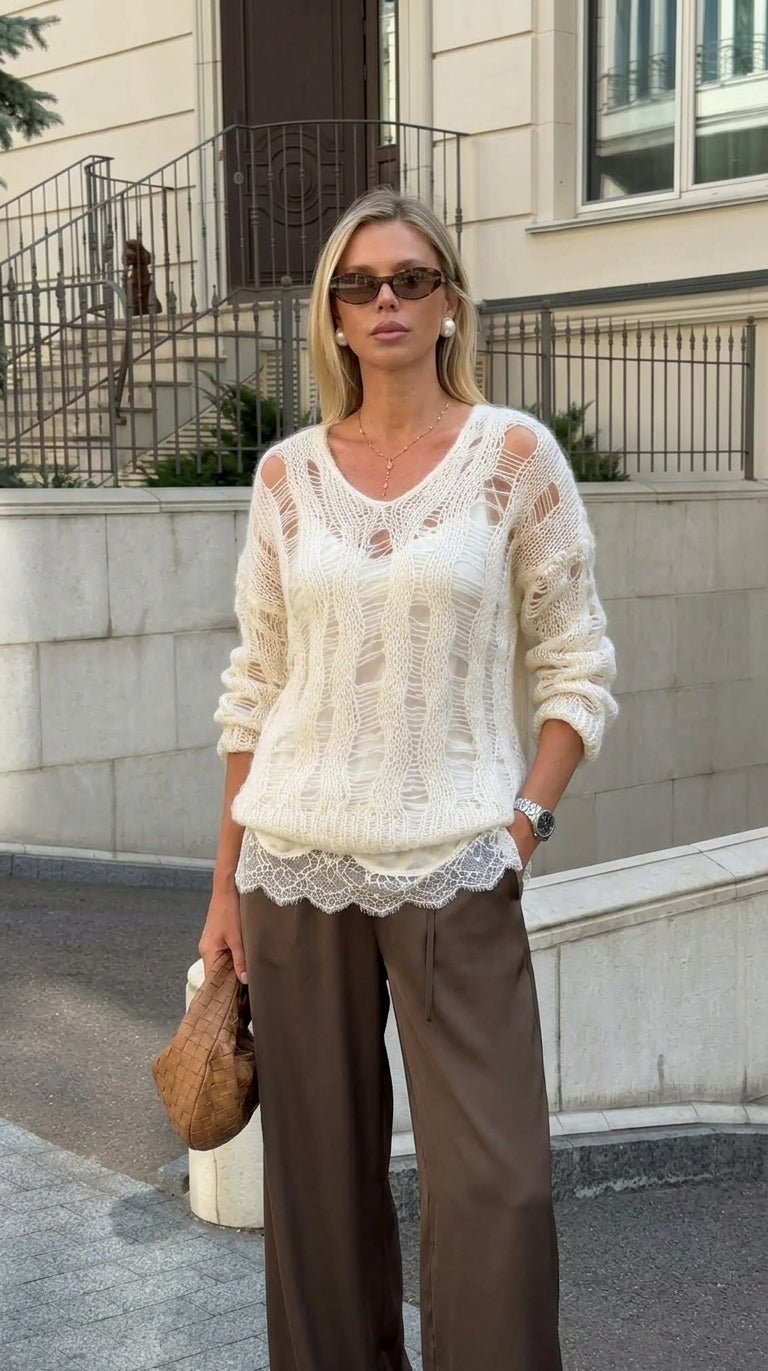 Strikkegenser i Premium Kid Mohair