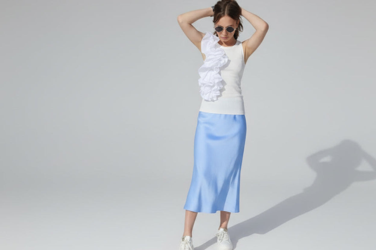 Bluse/top med volanger