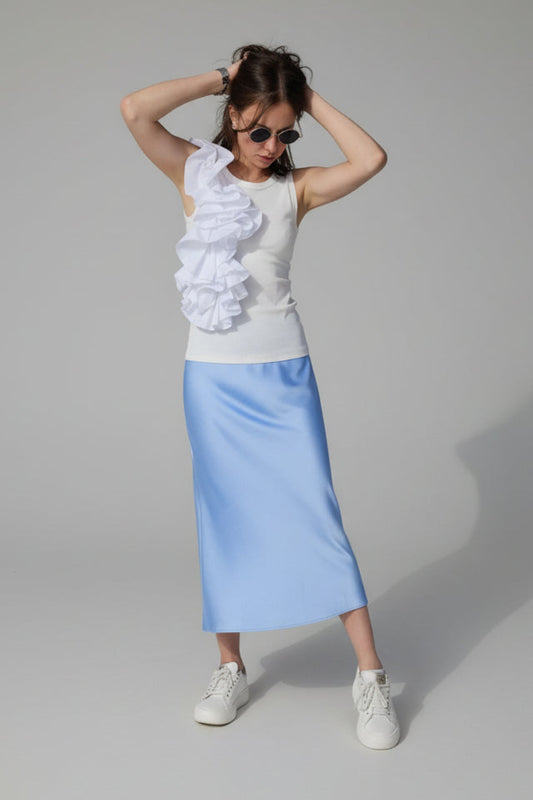 Bluse/top med volanger