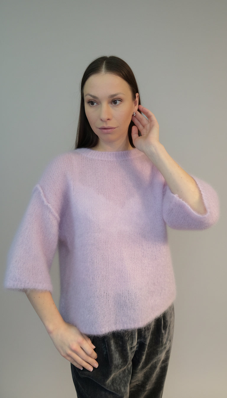 Ullgenser i fluffy Premium Kid Mohair