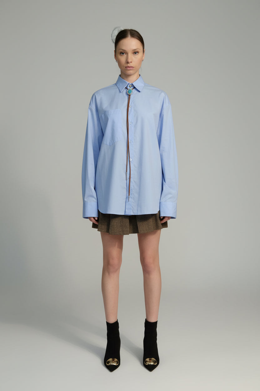 Skjorte med bolo-slips i westernstil