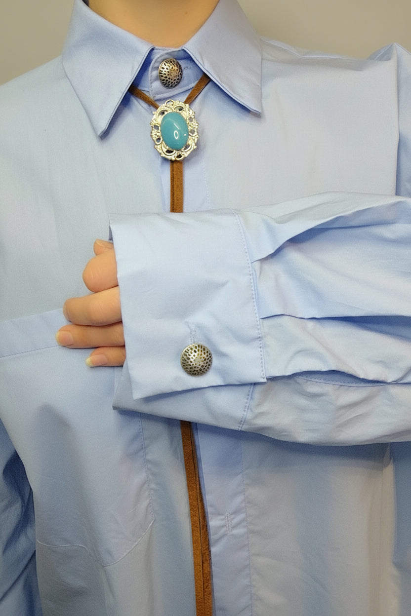 Skjorte med bolo-slips i westernstil