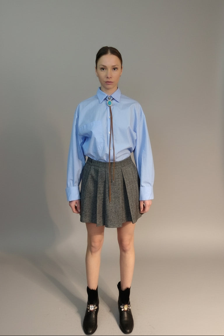 Skjorte med bolo-slips i westernstil