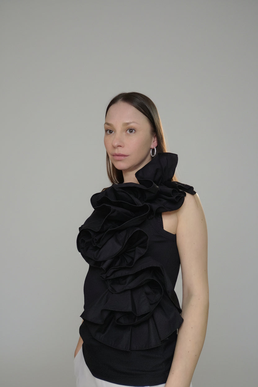 Bluse/Top med volanger