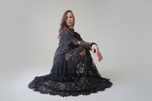 Lang blonde­skjørt