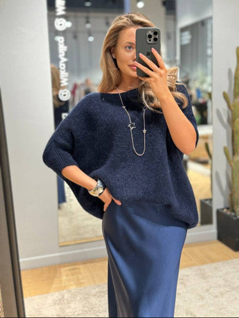 Oversized genser med trekvart ermer