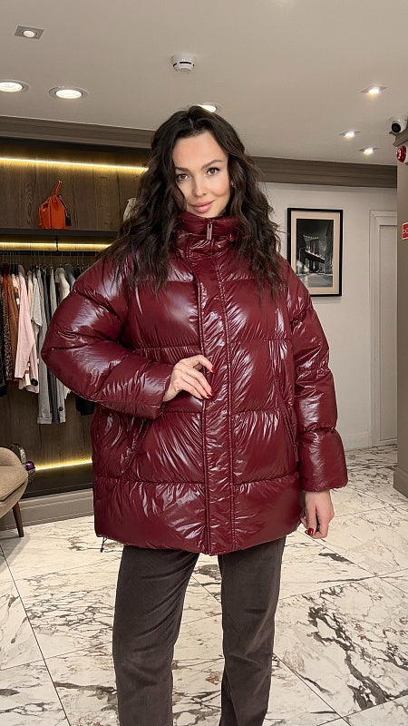 Oversized dunjakke med raglanermer