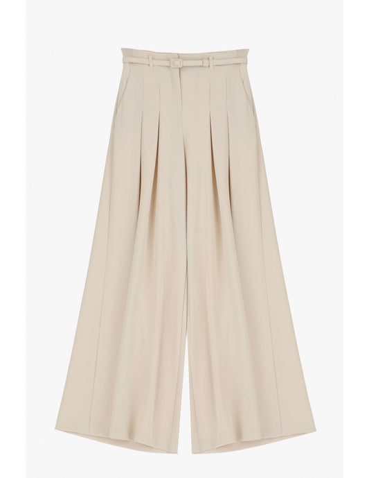 Palazzobukse med høyt liv og legg foran