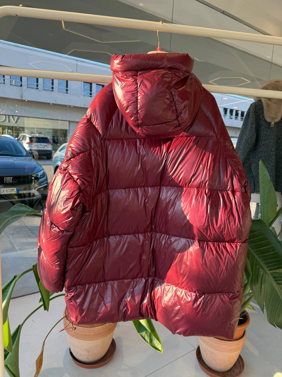 Oversized dunjakke med raglanermer