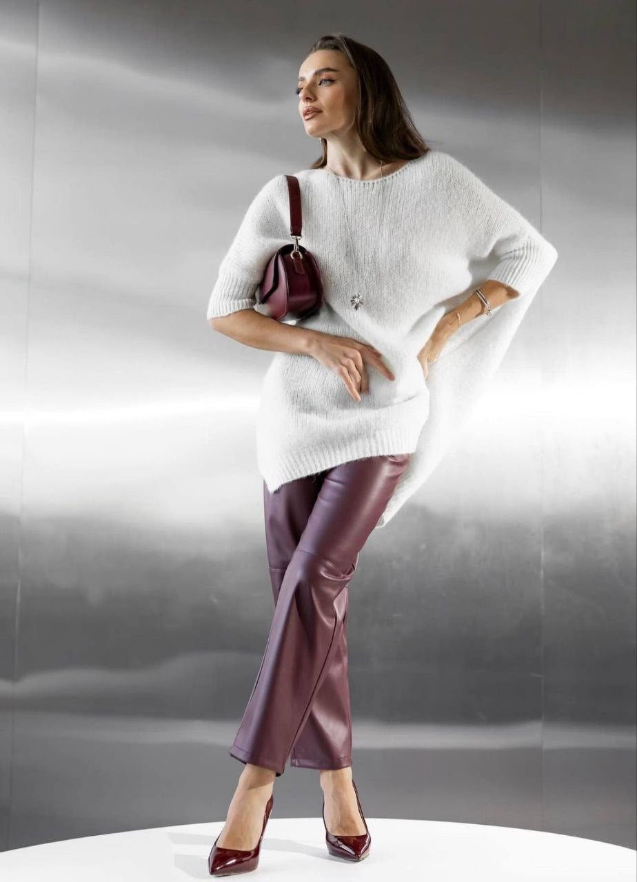 Oversized genser med trekvart ermer