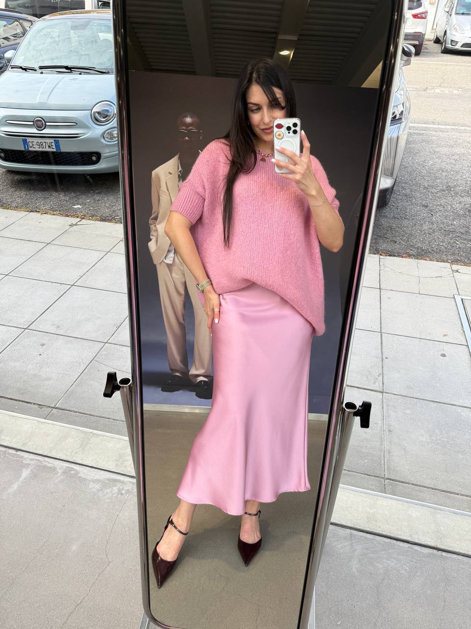 Oversized genser med trekvart ermer