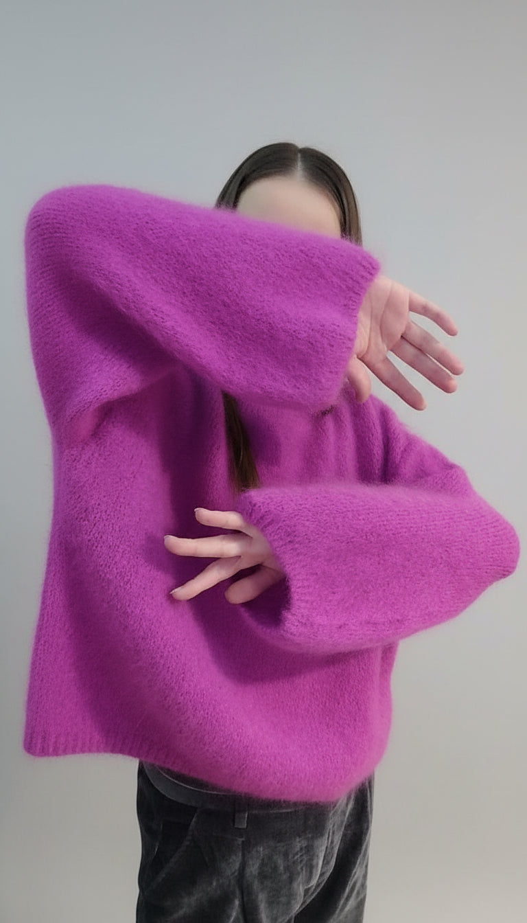 Genser med brede og voluminøse ermer fr