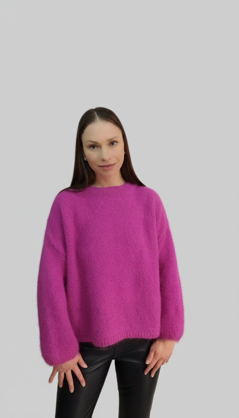 Genser med brede og voluminøse ermer fr