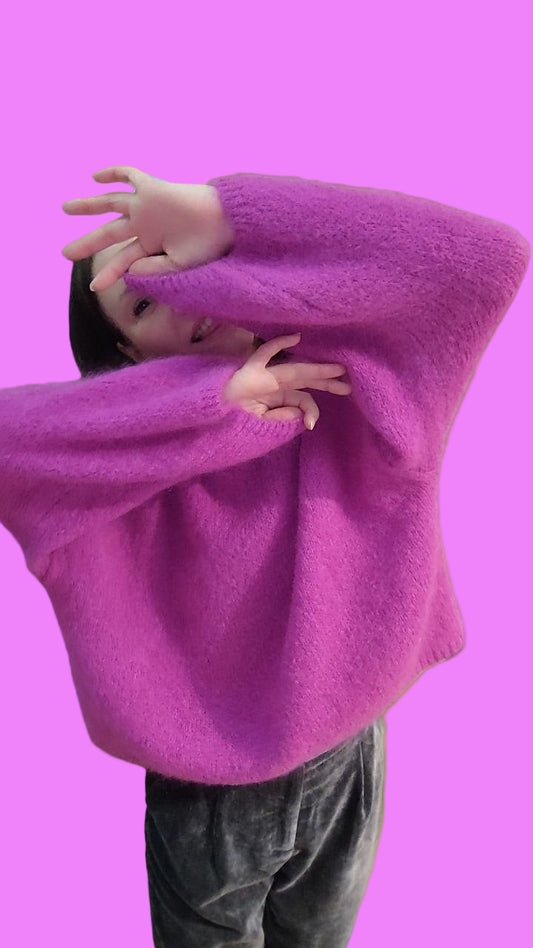 Genser med brede og voluminøse ermer fr