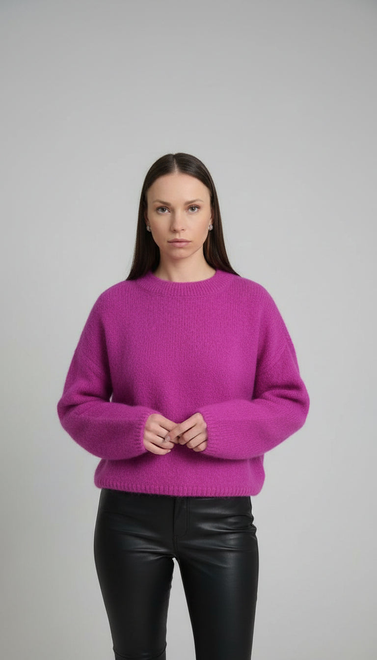 Genser med brede og voluminøse ermer fr