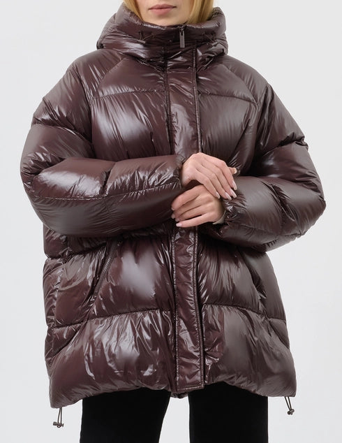 Oversized dunjakke med raglanermer