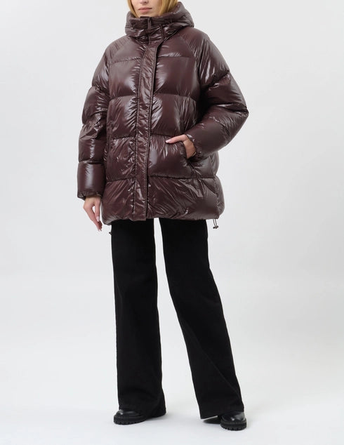 Oversized dunjakke med raglanermer